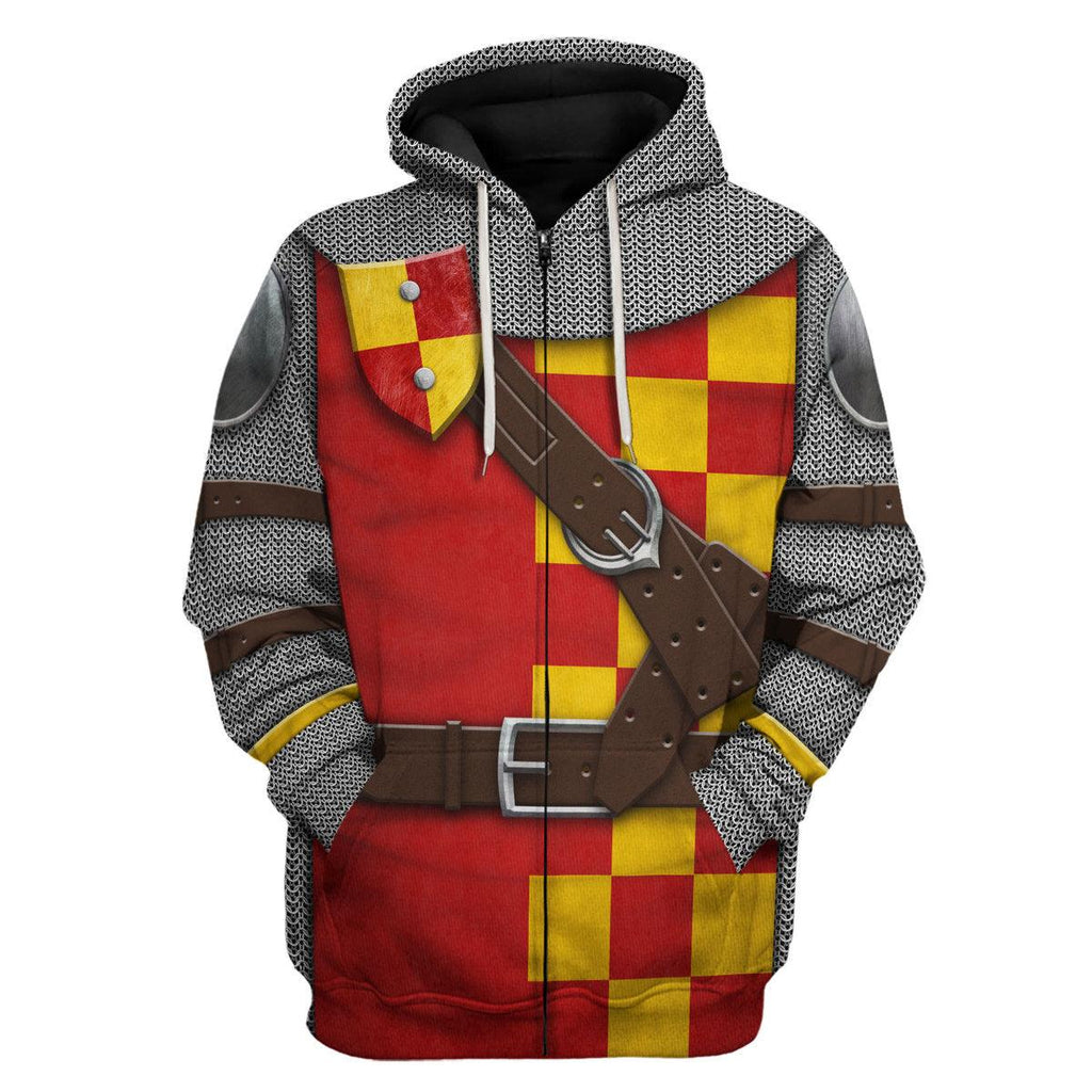 CustomsPig 13th Century English Knight Costume Hoodie Sweatshirt T-Shirt Tracksuit - CustomsPig.com