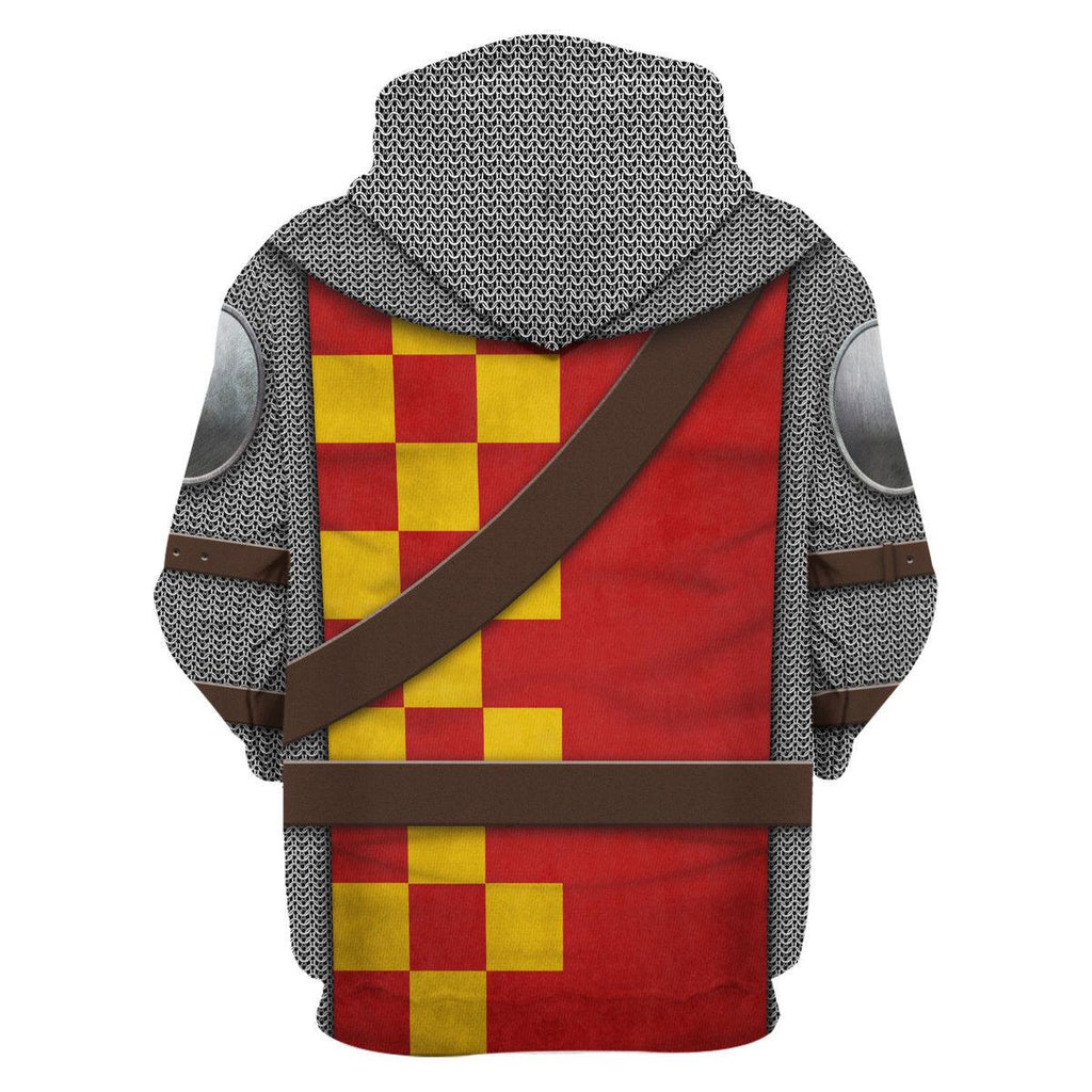 CustomsPig 13th Century English Knight Costume Hoodie Sweatshirt T-Shirt Tracksuit - CustomsPig.com