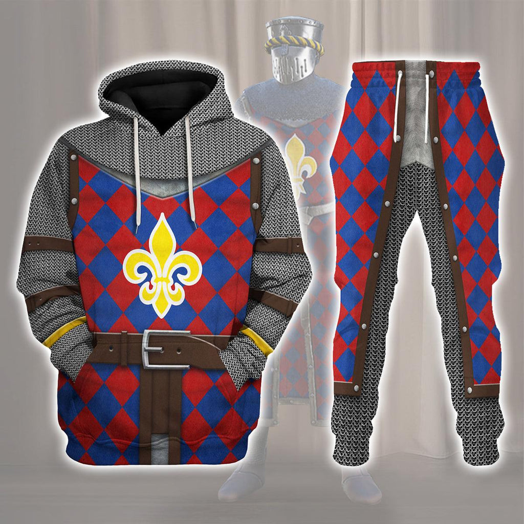 CustomsPig 13th Century French Knight Costume Hoodie Sweatshirt T-Shirt Tracksuit - CustomsPig.com