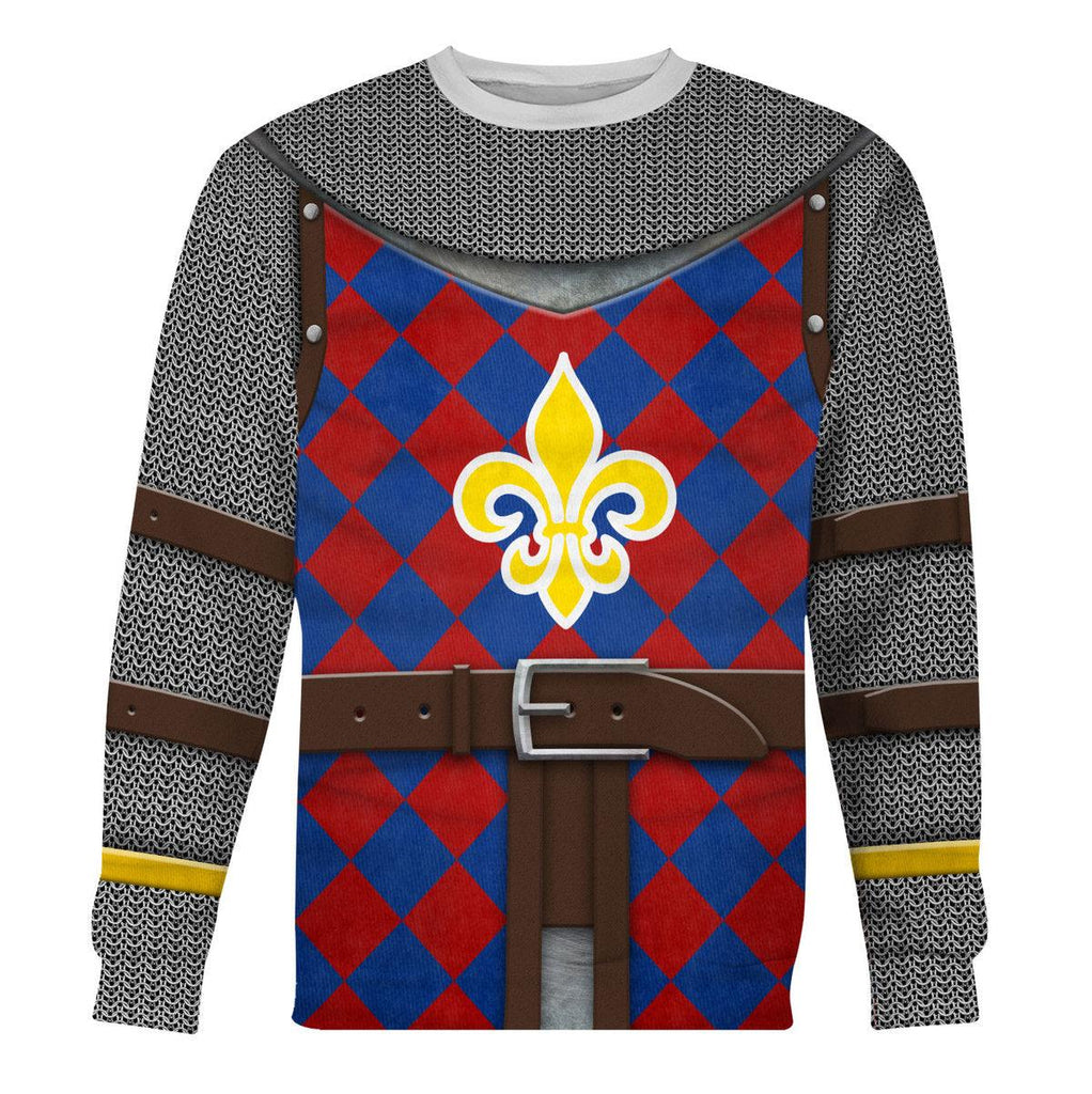 CustomsPig 13th Century French Knight Costume Hoodie Sweatshirt T-Shirt Tracksuit - CustomsPig.com