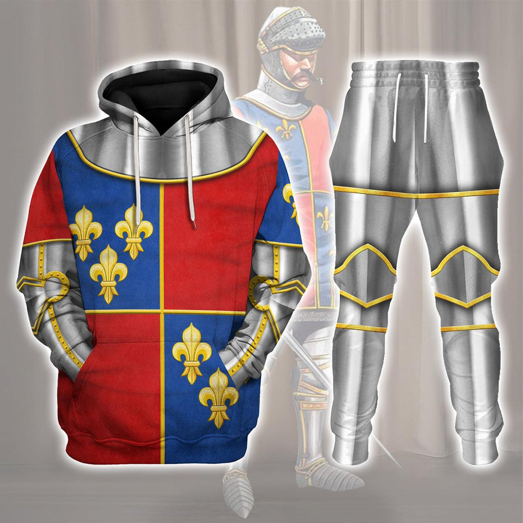 CustomsPig 1415 Agincourt Charles I d'Albret Knight Costume Hoodie Sweatshirt T-Shirt Tracksuit - CustomsPig.com