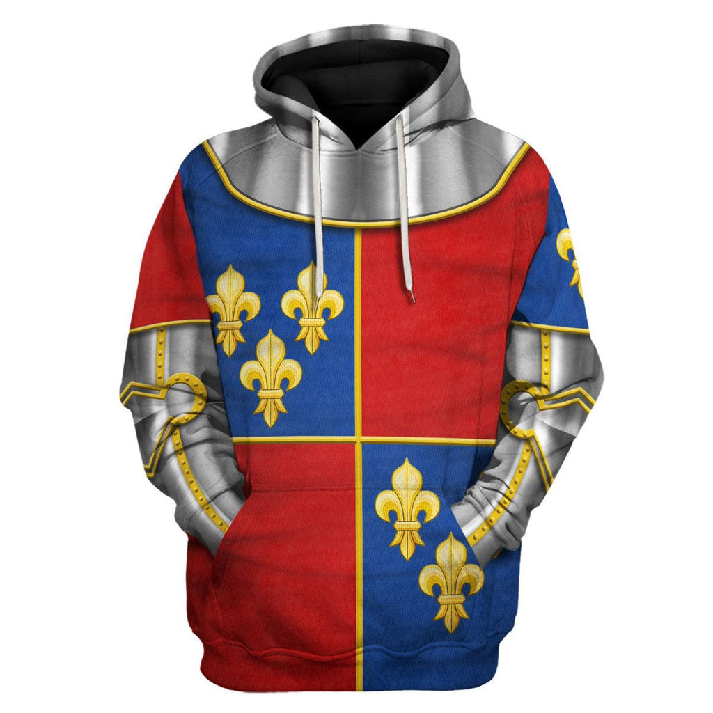 CustomsPig 1415 Agincourt Charles I d'Albret Knight Costume Hoodie Sweatshirt T-Shirt Tracksuit - CustomsPig.com