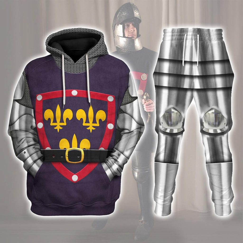 CustomsPig 1415 Agincourt Knight Duke of Alencon Knight Costume Hoodie Sweatshirt T-Shirt Tracksuit - CustomsPig.com