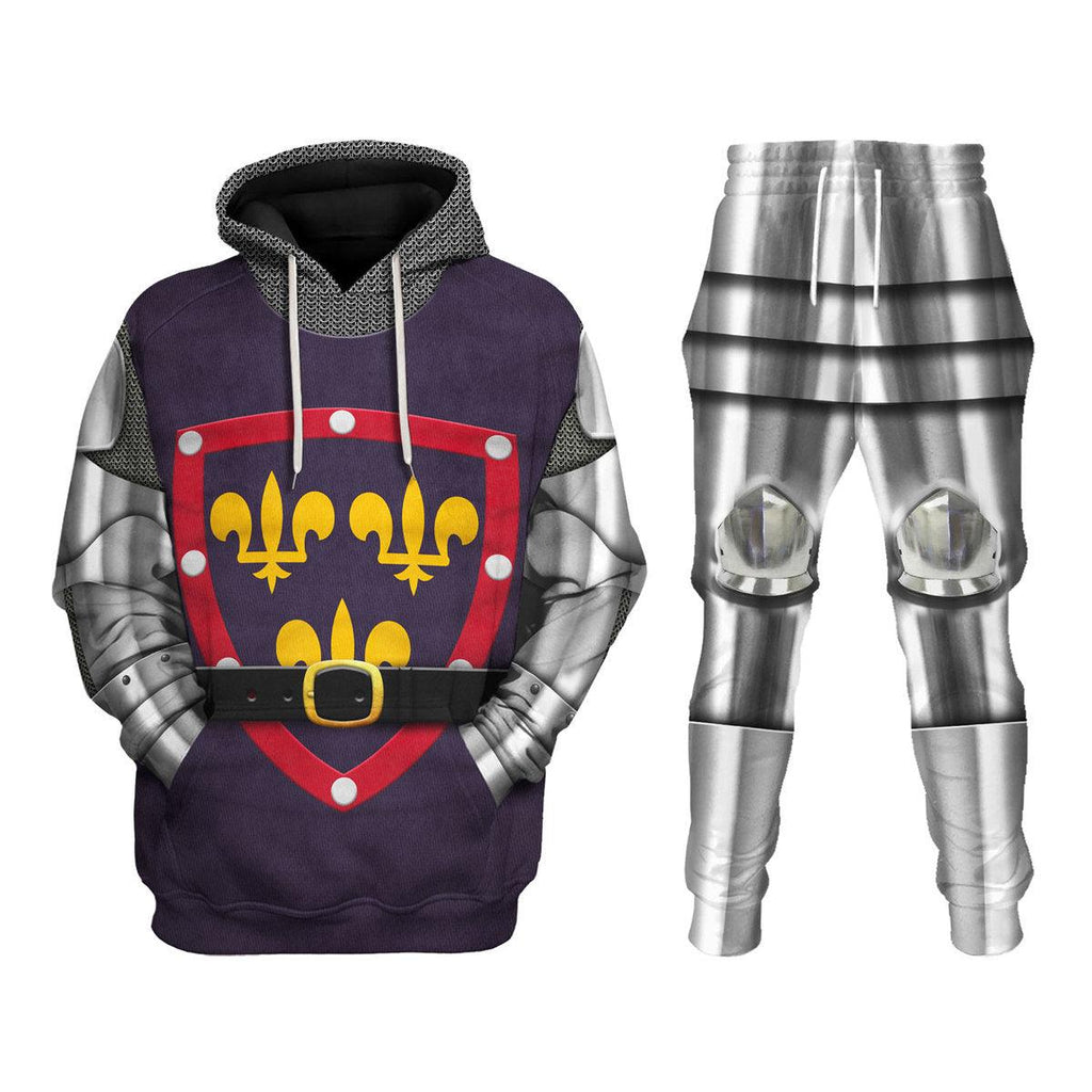 CustomsPig 1415 Agincourt Knight Duke of Alencon Knight Costume Hoodie Sweatshirt T-Shirt Tracksuit - CustomsPig.com