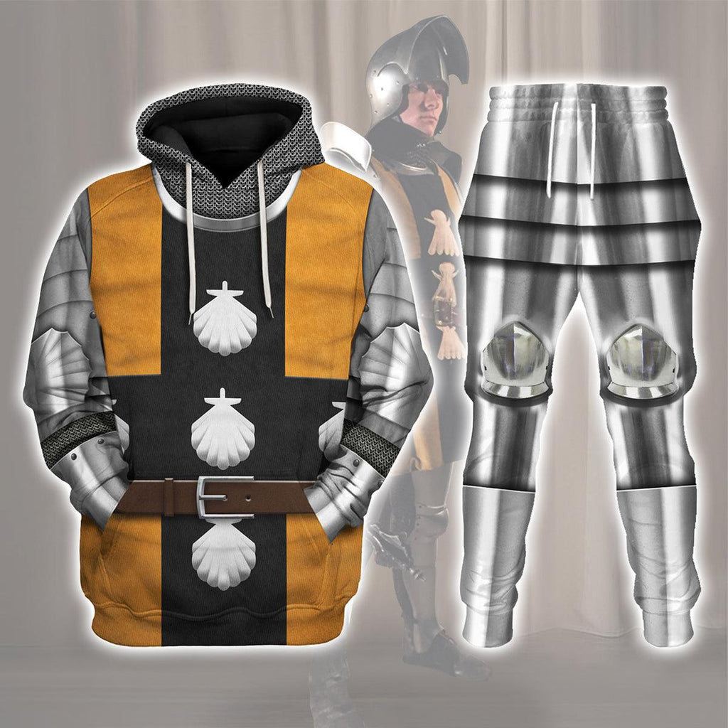 CustomsPig 1415 Agincourt Knight Waleran de Raineval Knight Costume Hoodie Sweatshirt T-Shirt Tracksuit - CustomsPig.com