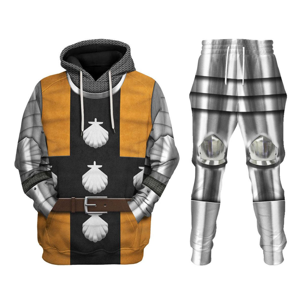 CustomsPig 1415 Agincourt Knight Waleran de Raineval Knight Costume Hoodie Sweatshirt T-Shirt Tracksuit - CustomsPig.com