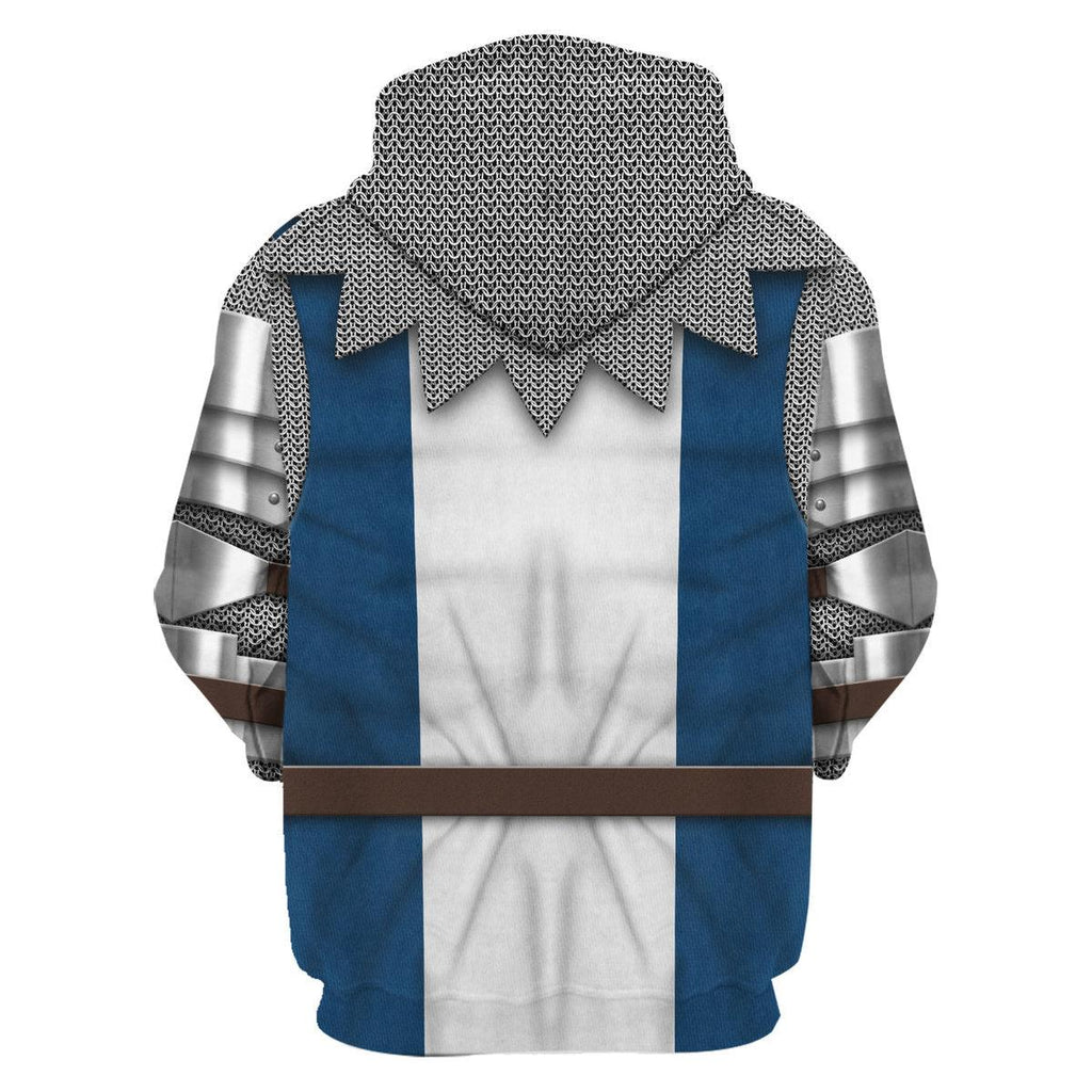 CustomsPig 14th Century French Knight Costume Hoodie Sweatshirt T-Shirt Tracksuit - CustomsPig.com