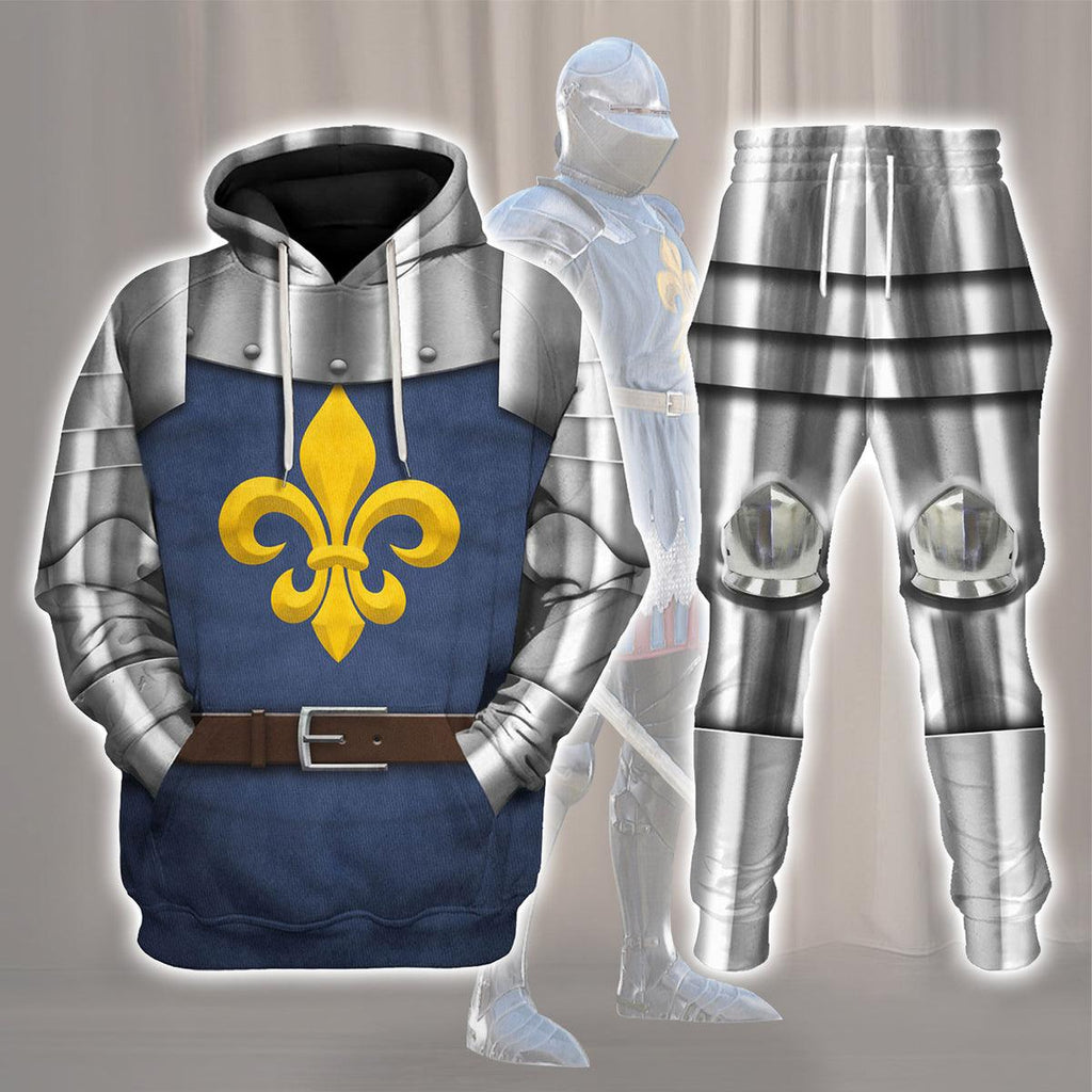 CustomsPig 15th Century French Knight Costume Hoodie Sweatshirt T-Shirt Tracksuit - CustomsPig.com