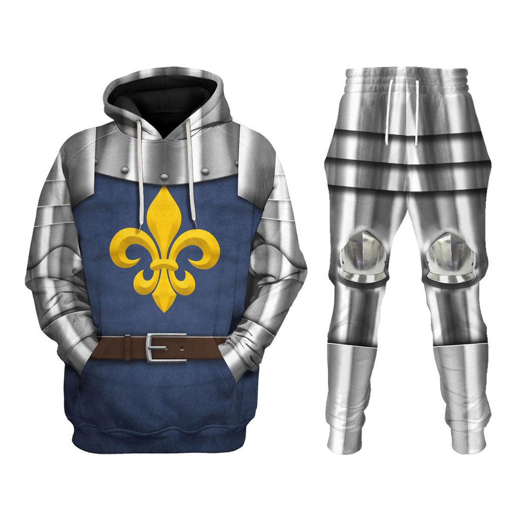 CustomsPig 15th Century French Knight Costume Hoodie Sweatshirt T-Shirt Tracksuit - CustomsPig.com