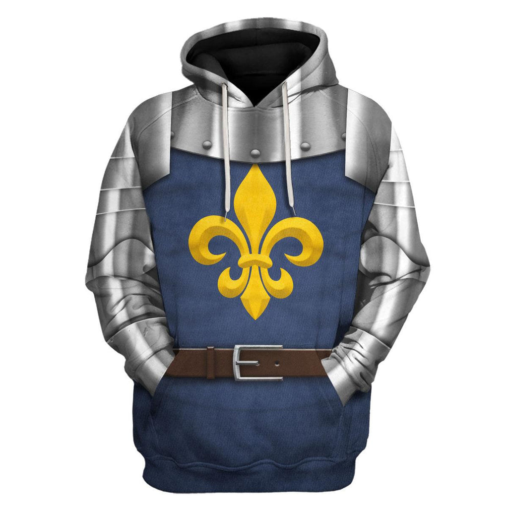 CustomsPig 15th Century French Knight Costume Hoodie Sweatshirt T-Shirt Tracksuit - CustomsPig.com