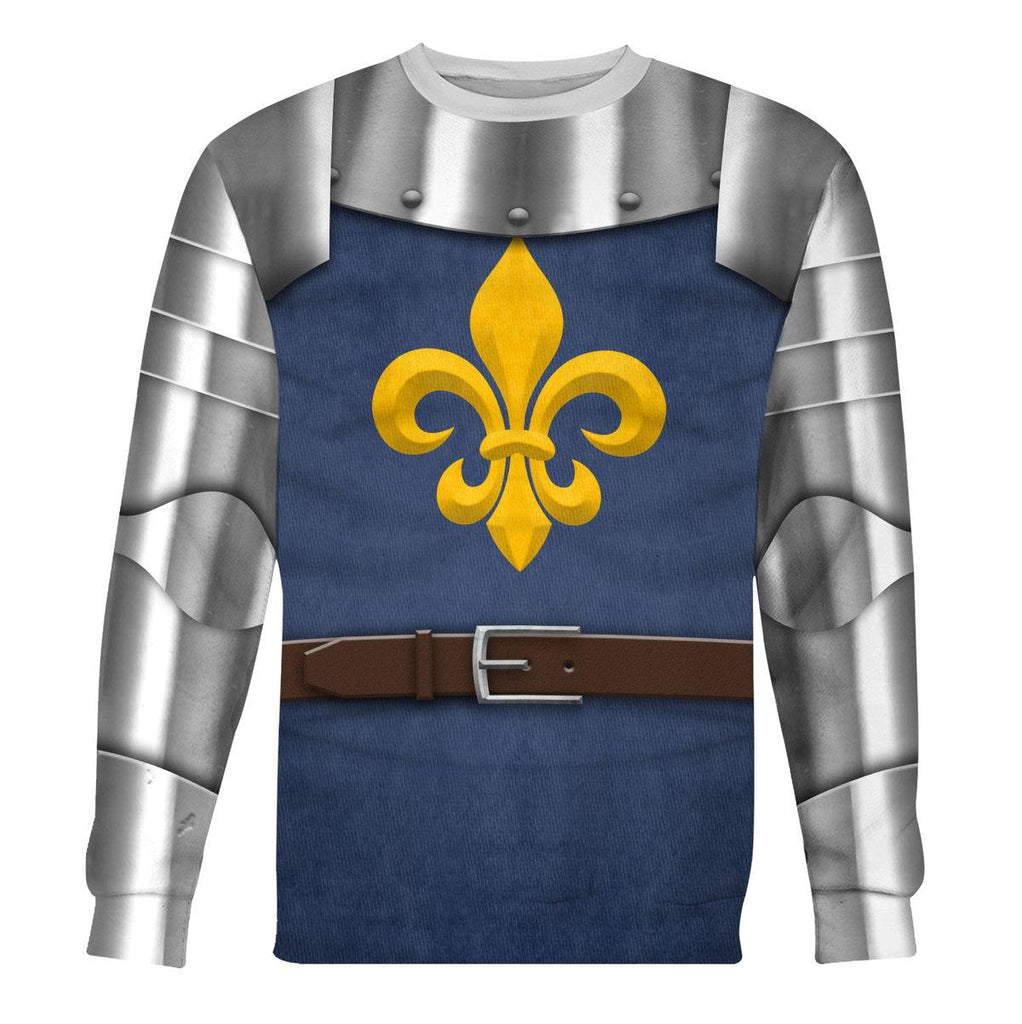 CustomsPig 15th Century French Knight Costume Hoodie Sweatshirt T-Shirt Tracksuit - CustomsPig.com