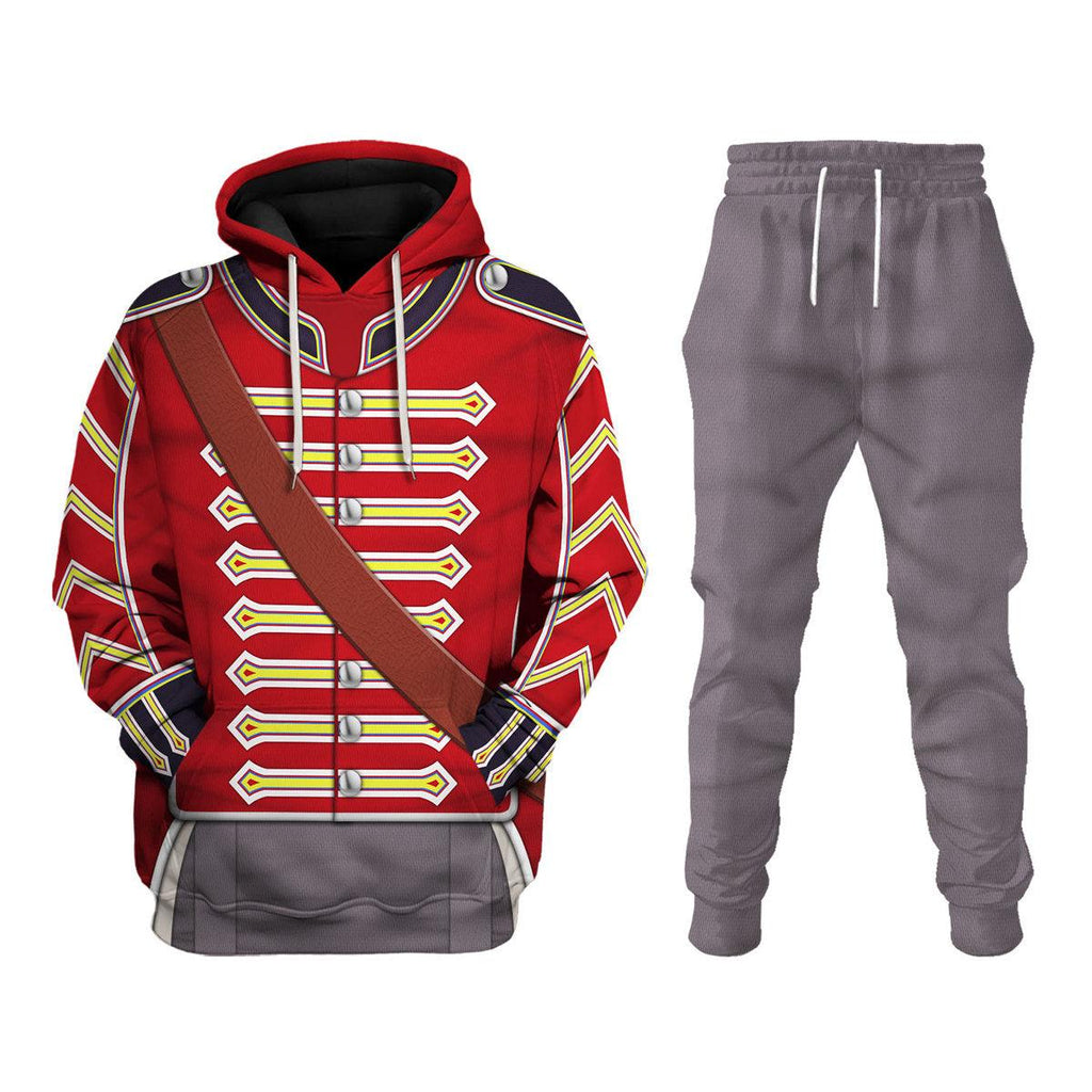 CustomsPig 23rd Foot ( Royal Welch Fuzileers ) Drummer (1812-1815) Uniform All Over Print Hoodie Sweatshirt T-Shirt Tracksuit - CustomsPig.com