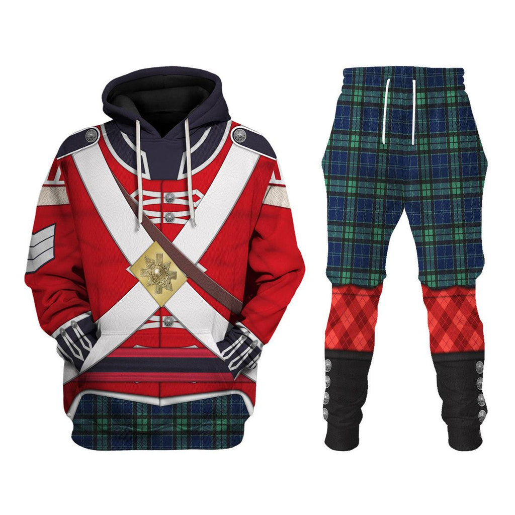 CustomsPig 42nd Foot (Royal Highland) Private Grenadier Company (1812-1815) Uniform All Over Print Hoodie Sweatshirt T-Shirt Tracksuit - CustomsPig.com