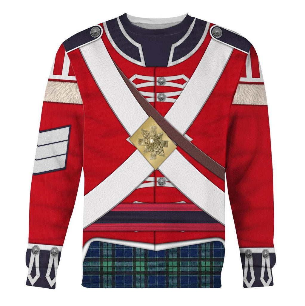 CustomsPig 42nd Foot (Royal Highland) Private Grenadier Company (1812-1815) Uniform All Over Print Hoodie Sweatshirt T-Shirt Tracksuit - CustomsPig.com