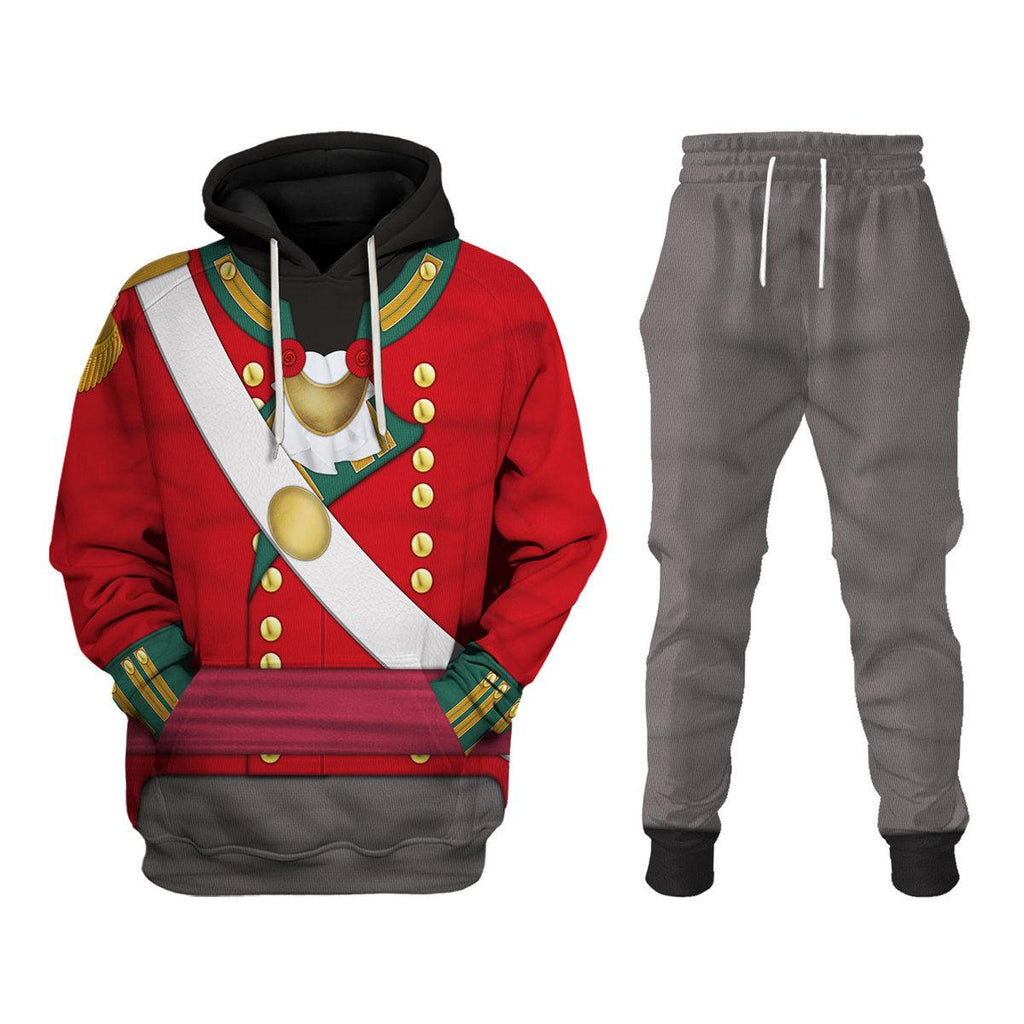 CustomsPig 69th Foot (South Lincolnshire) Officer-Centre Company-Campaign Dress (1812-1815) Uniform All Over Print Hoodie Sweatshirt T-Shirt Tracksuit - CustomsPig.com