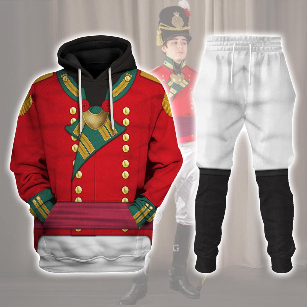 CustomsPig 69th Foot (South Lincolnshire) Officer- Flank Company (1812-1815) Uniform All Over Print Hoodie Sweatshirt T-Shirt Tracksuit - CustomsPig.com