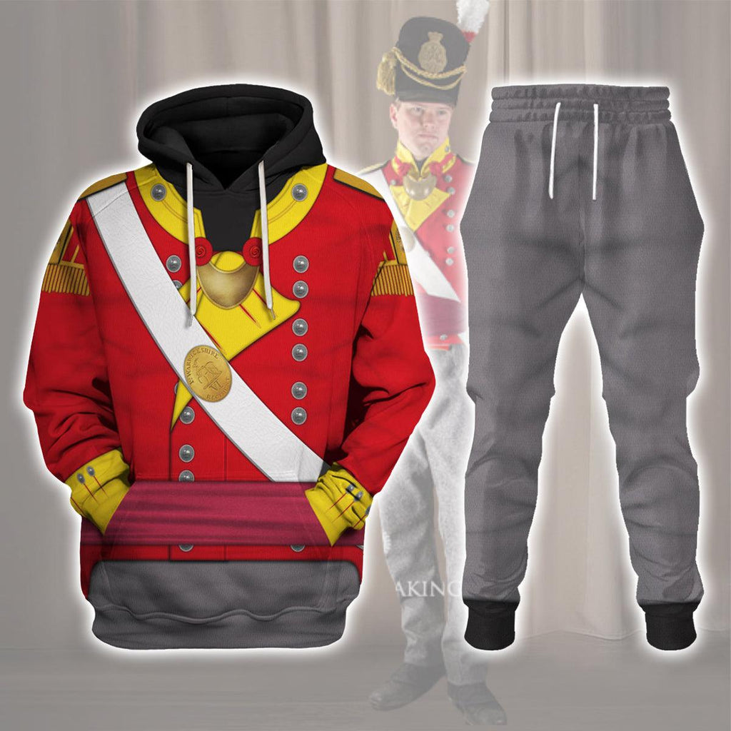 CustomsPig 6th Foot (Warwickshire) Officer-Grenadier Company (1812-1815) Uniform All Over Print Hoodie Sweatshirt T-Shirt Tracksuit - CustomsPig.com