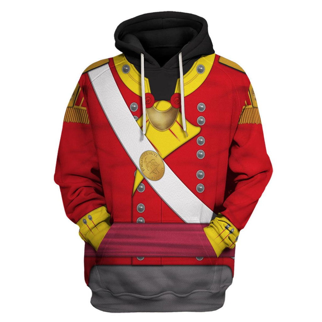 CustomsPig 6th Foot (Warwickshire) Officer-Grenadier Company (1812-1815) Uniform All Over Print Hoodie Sweatshirt T-Shirt Tracksuit - CustomsPig.com