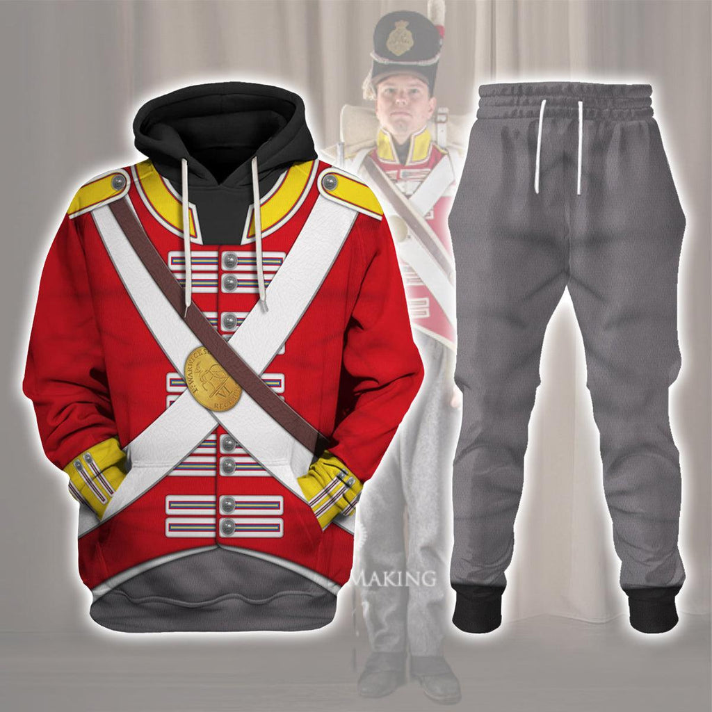 CustomsPig 6th Foot (Warwickshire) Private-Centre Company (1812-1815) Uniform All Over Print Hoodie Sweatshirt T-Shirt Tracksuit - CustomsPig.com