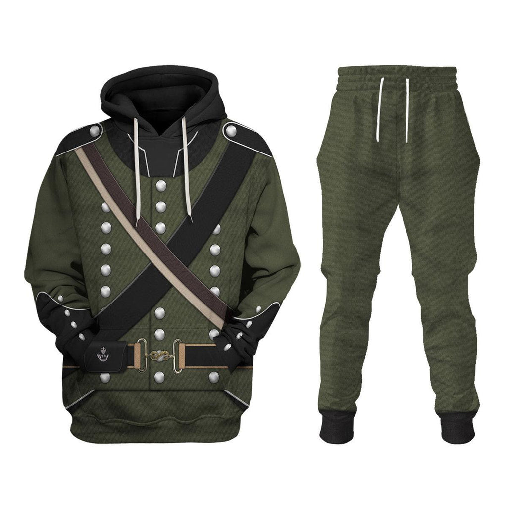 CustomsPig 95th (Rifle) Regiment-Rifleman 1806-1815 Uniform All Over Print Hoodie Sweatshirt T-Shirt Tracksuit - CustomsPig.com