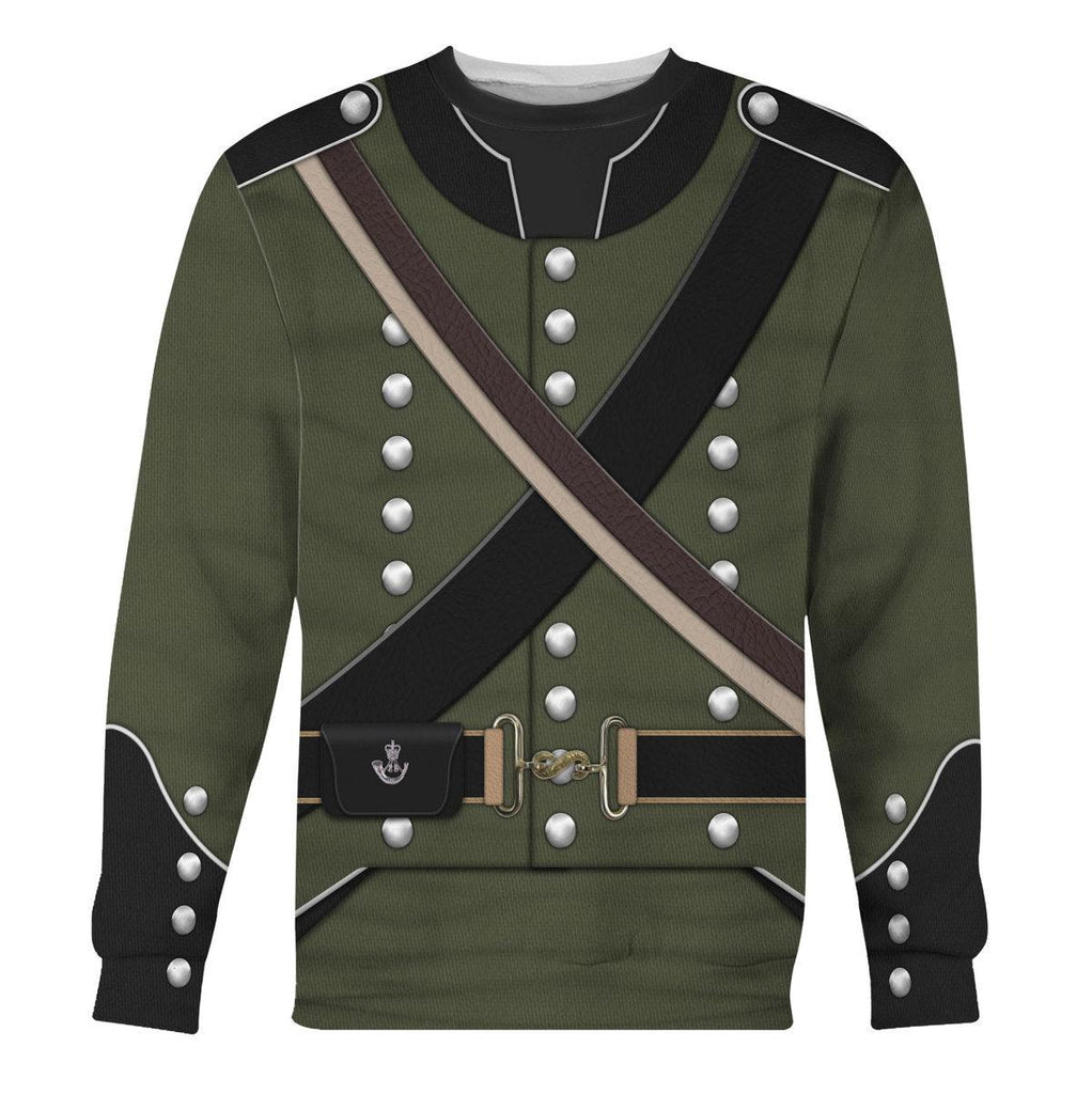 CustomsPig 95th (Rifle) Regiment-Rifleman 1806-1815 Uniform All Over Print Hoodie Sweatshirt T-Shirt Tracksuit - CustomsPig.com