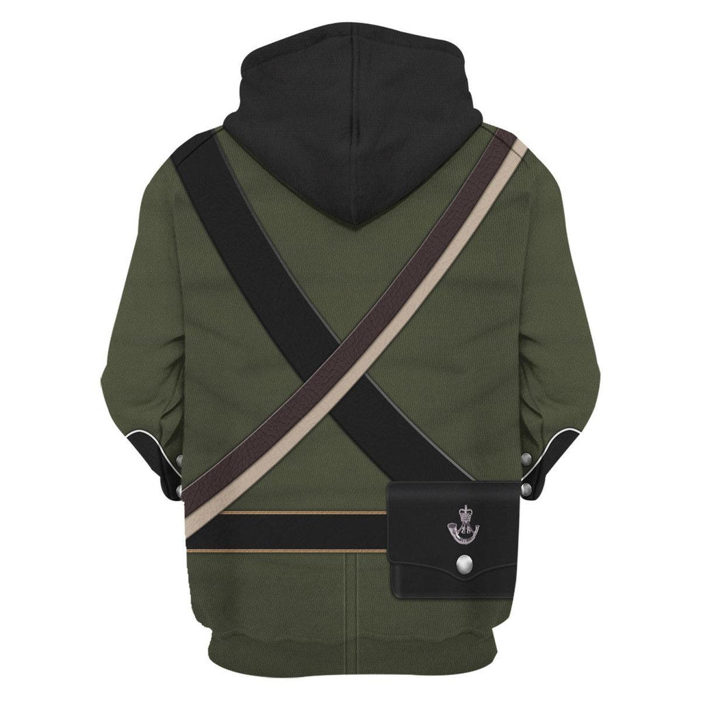 CustomsPig 95th (Rifle) Regiment-Rifleman 1806-1815 Uniform All Over Print Hoodie Sweatshirt T-Shirt Tracksuit - CustomsPig.com