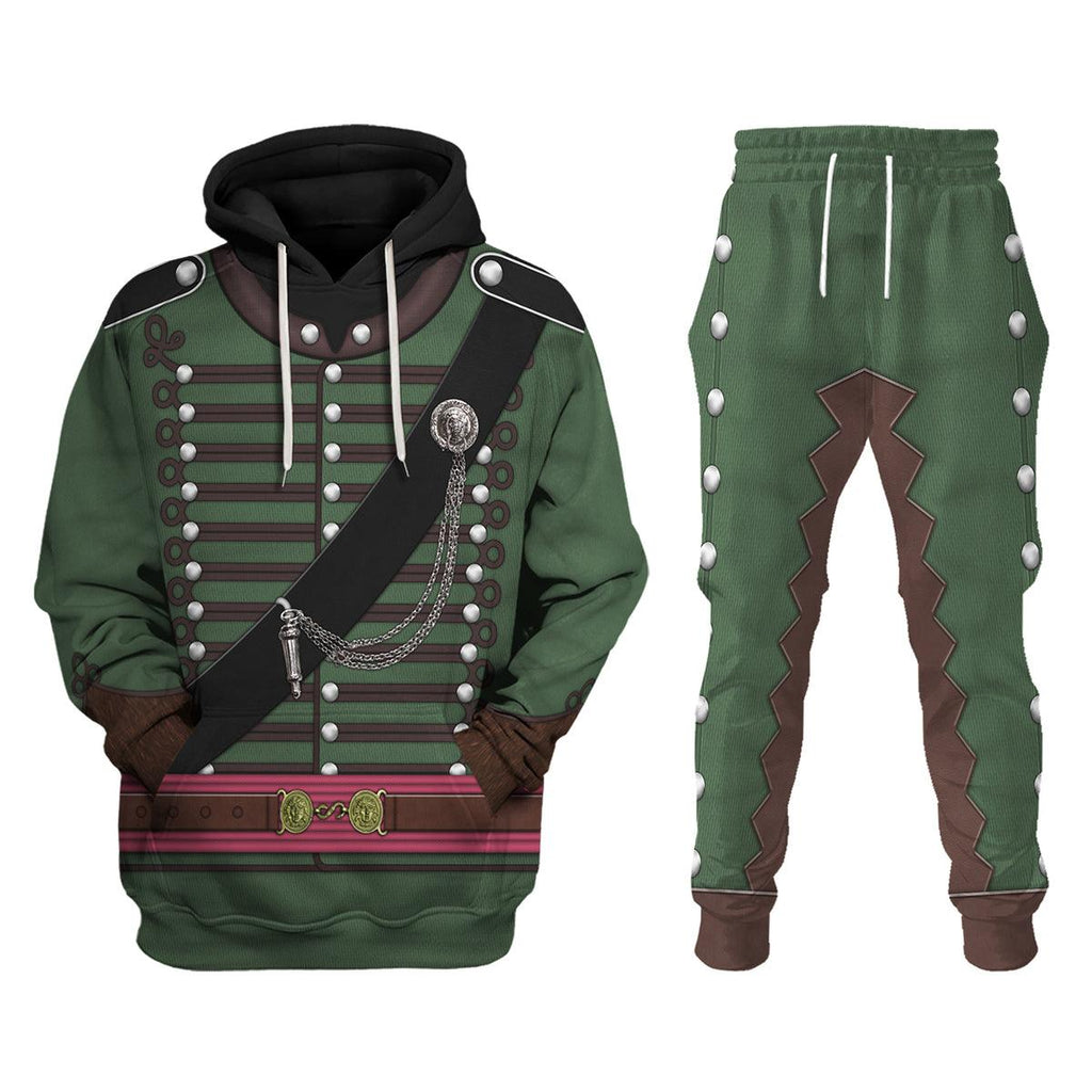 CustomsPig 95th Rifles Uniform British Army Captain All Over Print Hoodie Sweatshirt T-Shirt Tracksuit - CustomsPig.com