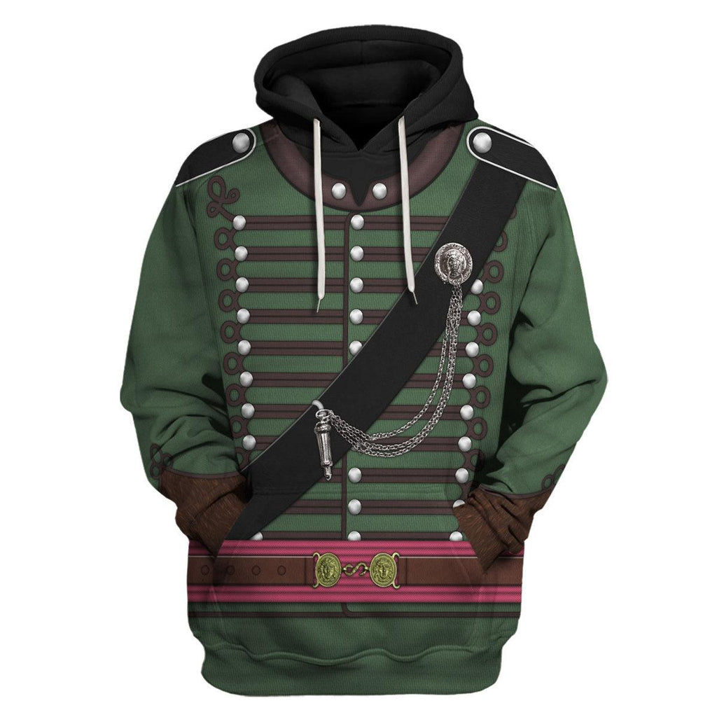 CustomsPig 95th Rifles Uniform British Army Captain All Over Print Hoodie Sweatshirt T-Shirt Tracksuit - CustomsPig.com