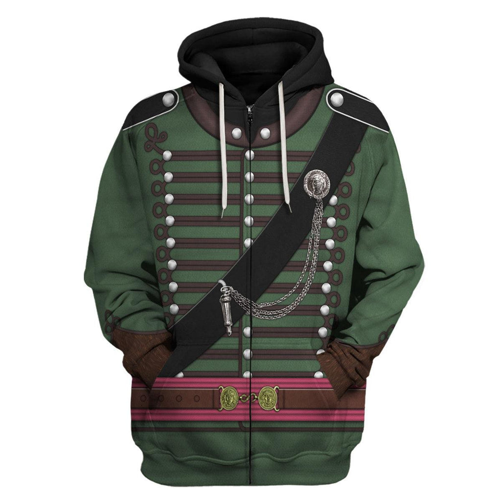 CustomsPig 95th Rifles Uniform British Army Captain All Over Print Hoodie Sweatshirt T-Shirt Tracksuit - CustomsPig.com