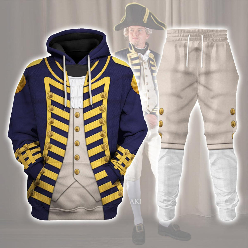 CustomsPig Admiral Collingwood Uniform All Over Print Hoodie Sweatshirt T-Shirt Tracksuit - DucG