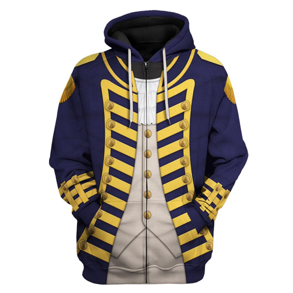 CustomsPig Admiral Collingwood Uniform All Over Print Hoodie Sweatshirt T-Shirt Tracksuit - DucG