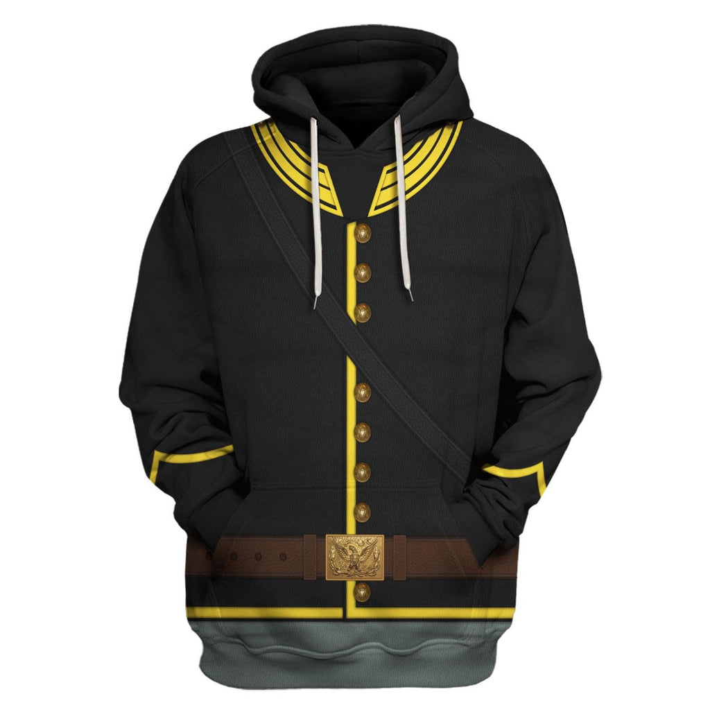 CustomsPig American Civil War Union Army Cavalry Trooper Costume Hoodie Sweatshirt T-Shirt Tracksuit - DucG