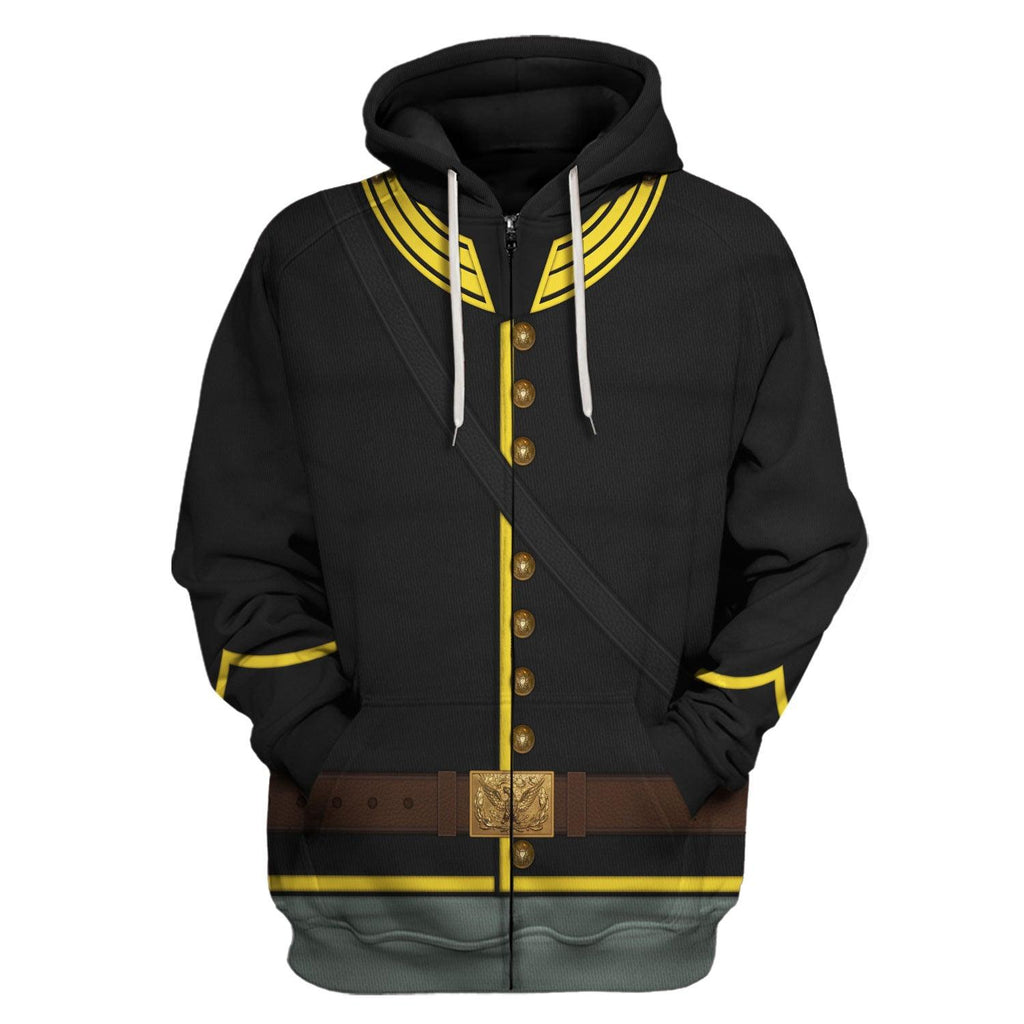 CustomsPig American Civil War Union Army Cavalry Trooper Costume Hoodie Sweatshirt T-Shirt Tracksuit - DucG