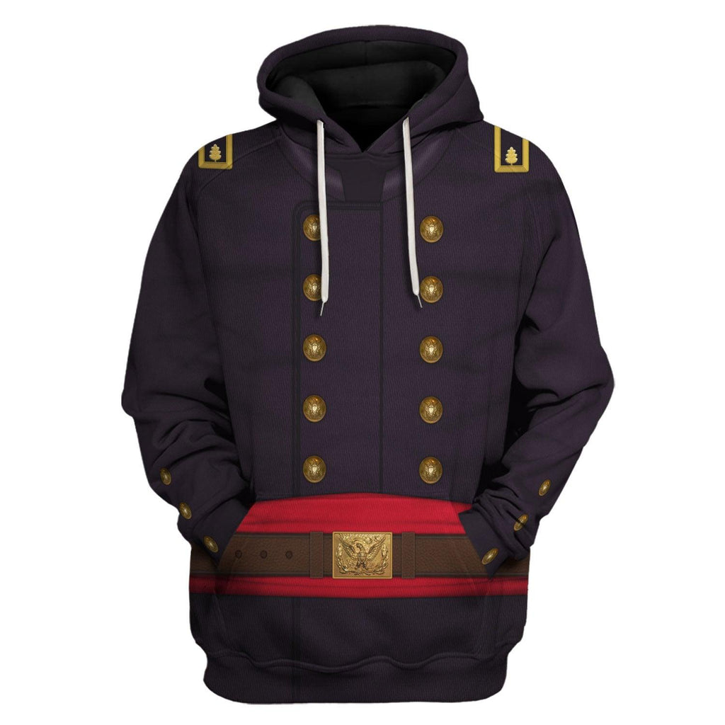 CustomsPig American Civil War Union Army Major Infantry Costume Hoodie Sweatshirt T-Shirt Tracksuit - DucG