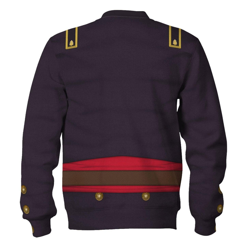 CustomsPig American Civil War Union Army Major Infantry Costume Hoodie Sweatshirt T-Shirt Tracksuit - DucG