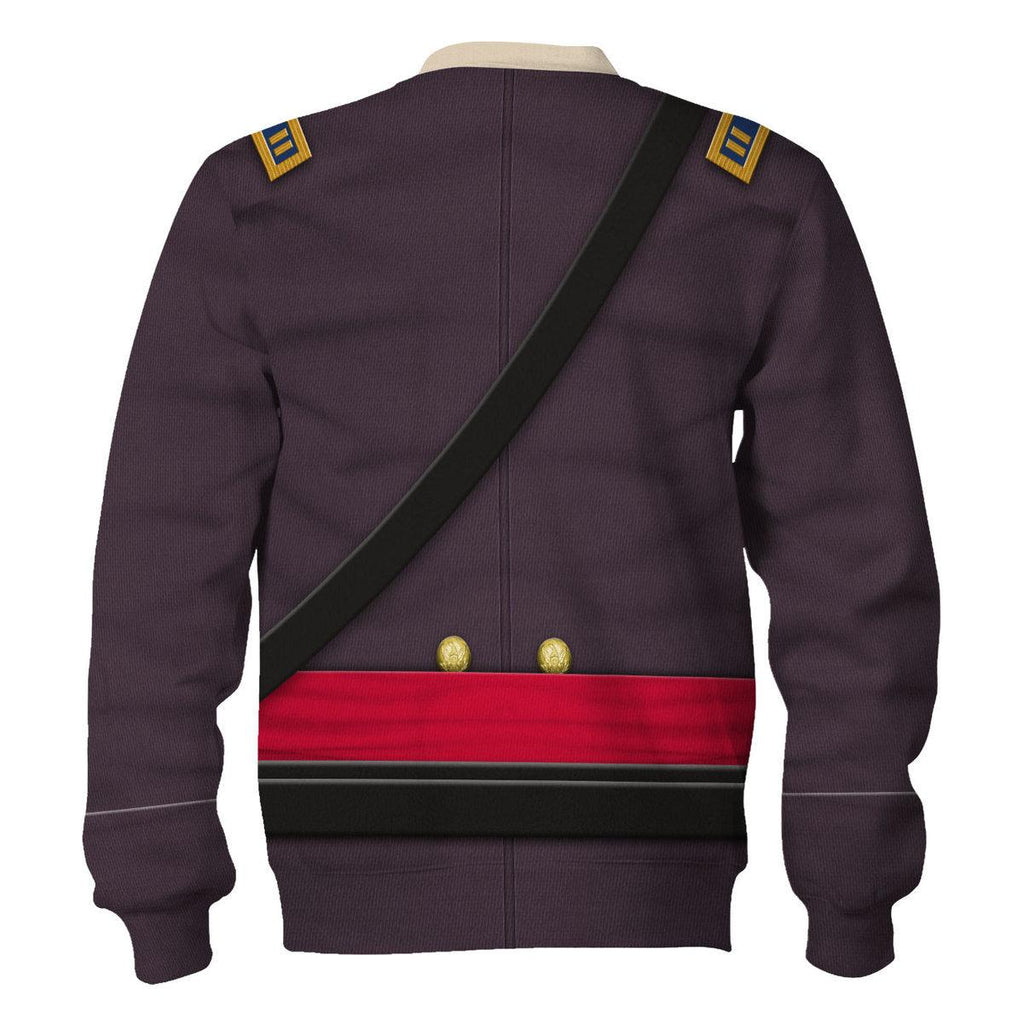 CustomsPig American Union Army Infantry Officer-Captain Uniform All Over Print Hoodie Sweatshirt T-Shirt Tracksuit - CustomsPig.com