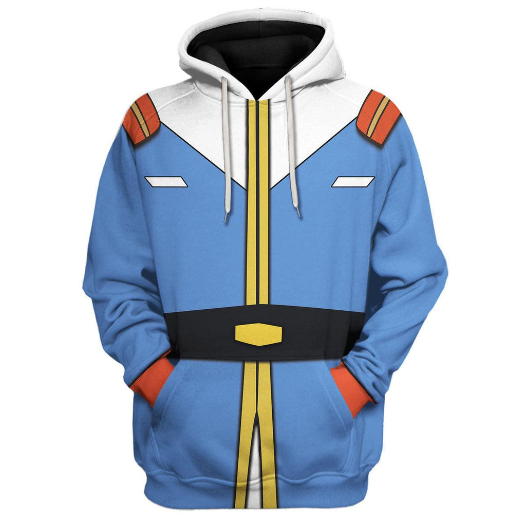 CustomsPig Amuro Ray Mobile Suit Gundam Costume All Over Print Tracksuit Hoodie - CustomsPig