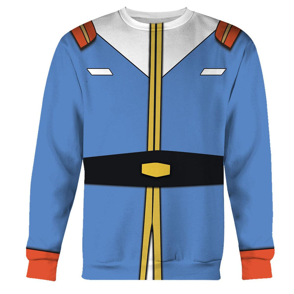 CustomsPig Amuro Ray Mobile Suit Gundam Costume All Over Print Tracksuit Hoodie - CustomsPig