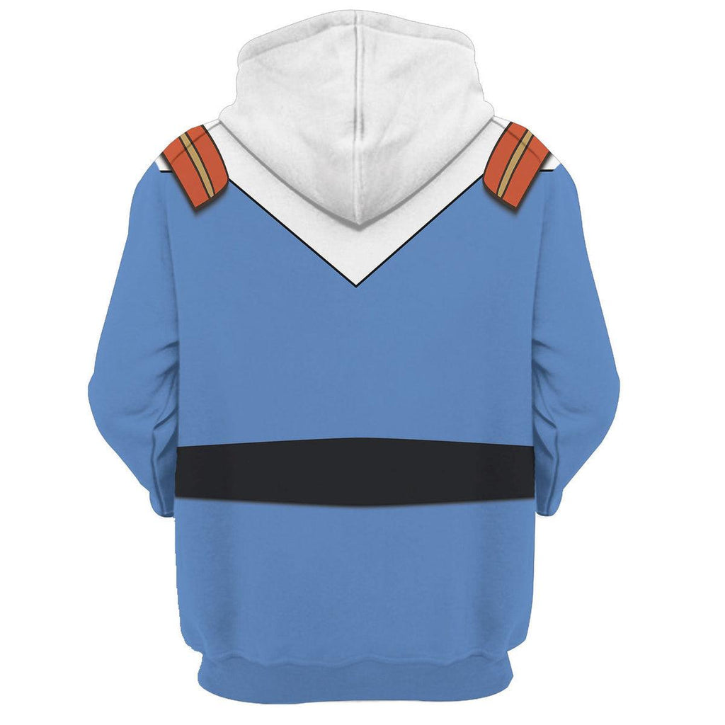 CustomsPig Amuro Ray Mobile Suit Gundam Costume All Over Print Tracksuit Hoodie - CustomsPig