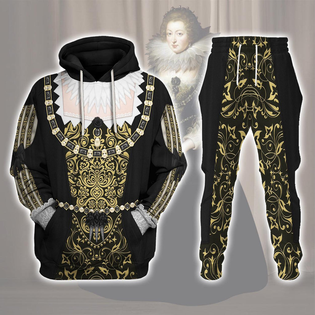 CustomsPig Anne of Austria, Queen of France in Coronation Robes Costume All Over Print Hoodie Sweatshirt T-Shirt Tracksuit - CustomsPig.com