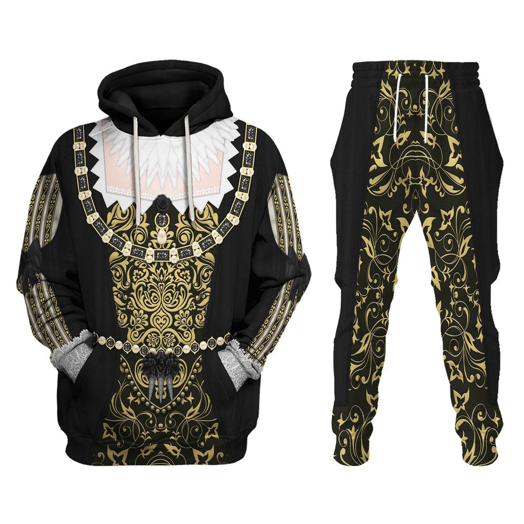 CustomsPig Anne of Austria, Queen of France in Coronation Robes Costume All Over Print Hoodie Sweatshirt T-Shirt Tracksuit - CustomsPig.com