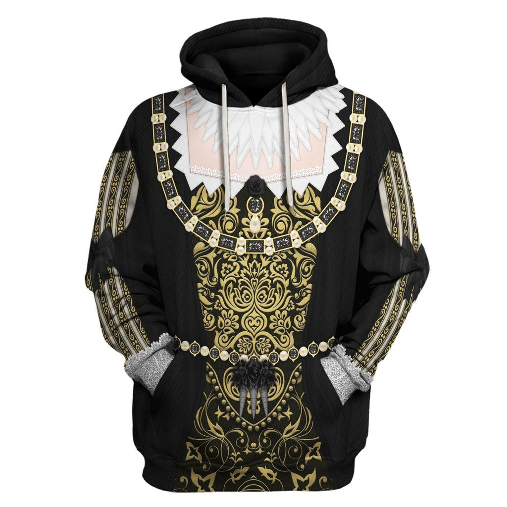 CustomsPig Anne of Austria, Queen of France in Coronation Robes Costume All Over Print Hoodie Sweatshirt T-Shirt Tracksuit - CustomsPig.com