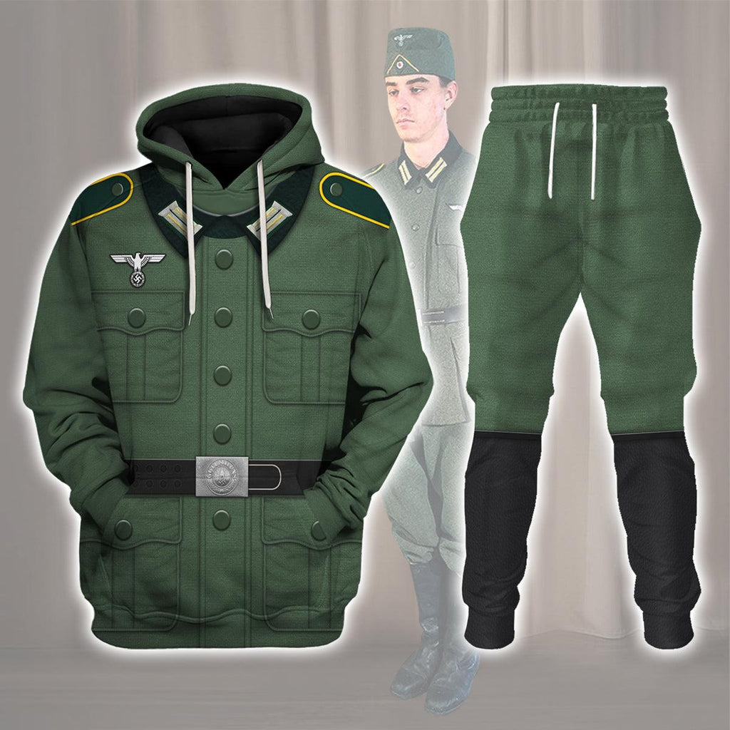 CustomsPig Basic German Army Uniform- Pattern- Private Soldier Costume Hoodie Sweatshirt T-Shirt Tracksuit - CustomsPig.com