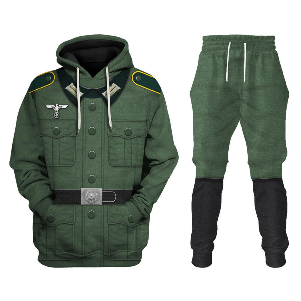 CustomsPig Basic German Army Uniform- Pattern- Private Soldier Costume Hoodie Sweatshirt T-Shirt Tracksuit - CustomsPig.com