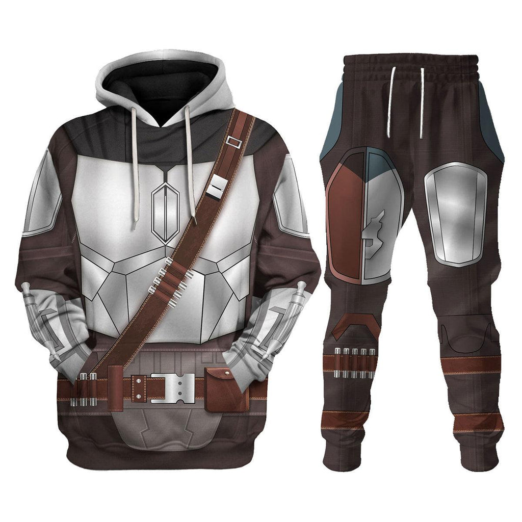 CustomsPig Beskar Mandalorian Costume Hoodie Sweatshirt T-Shirt Sweatpants - DucG