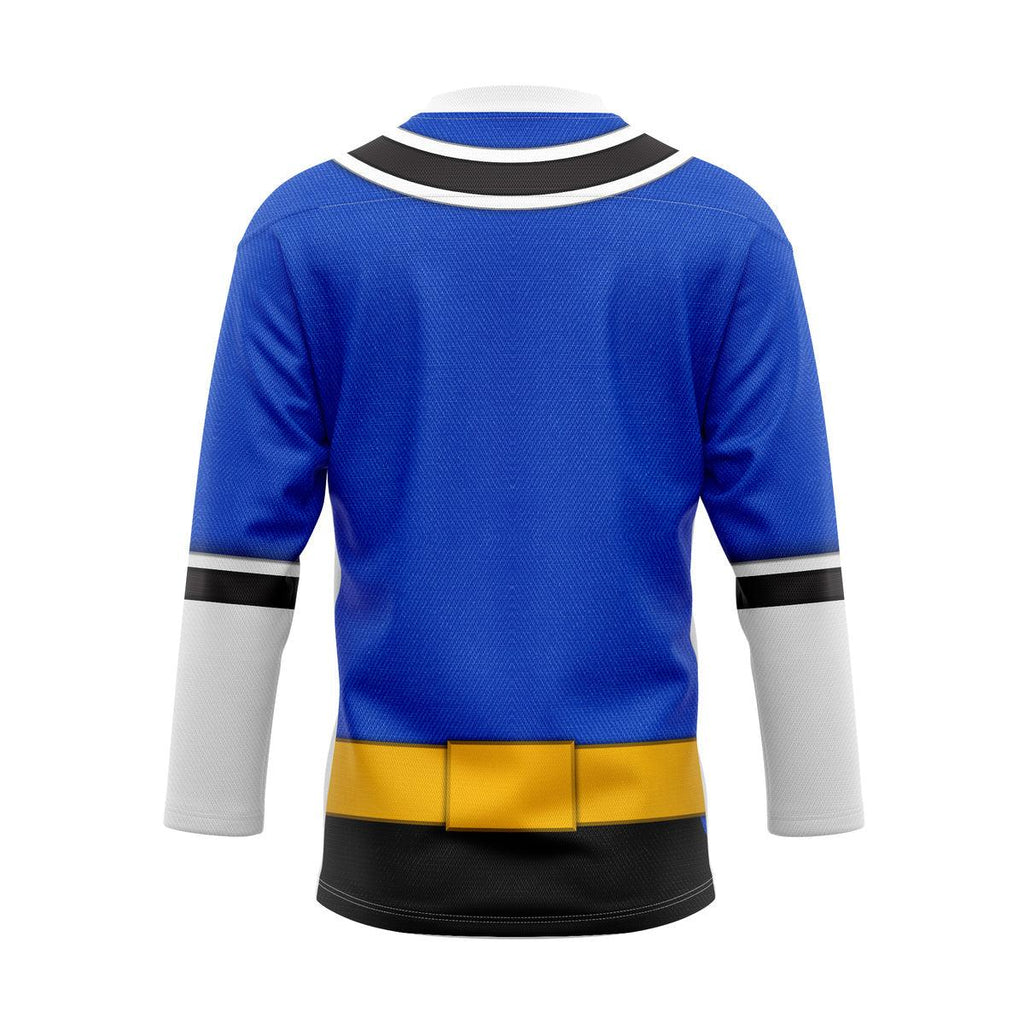 CustomsPig Blue Power Rangers Samurai Hockey Jersey - DucG