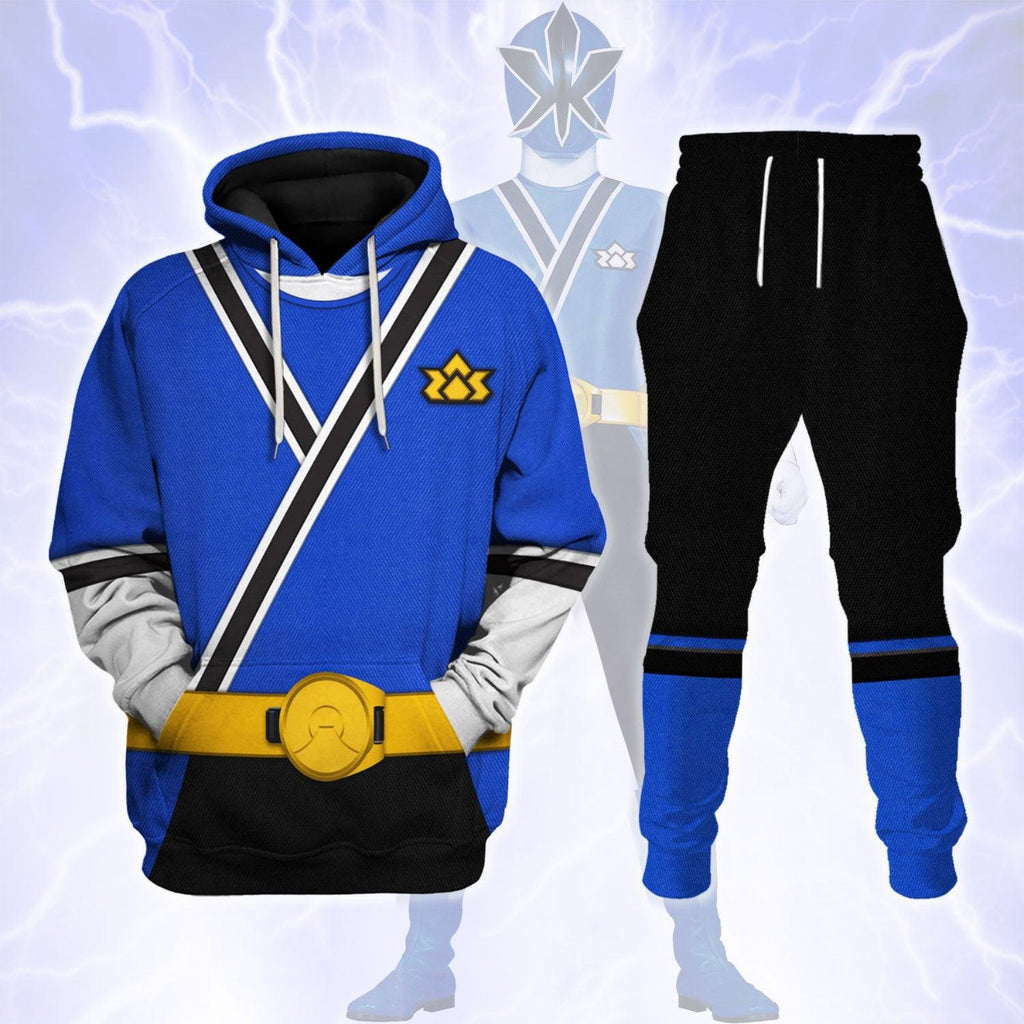 CustomsPig Blue Power Rangers Samurai Hoodies Sweatshirt T-shirt Hawaiian Tracksuit - DucG