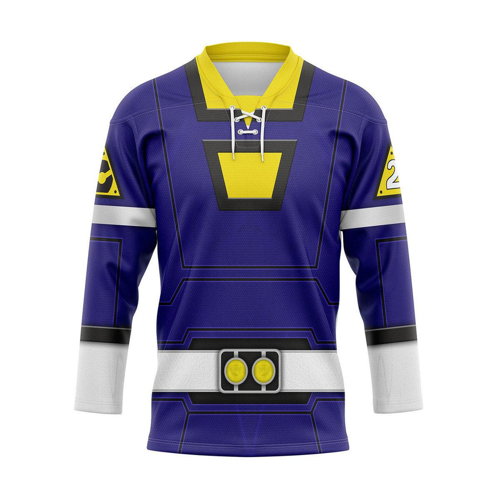  CustomsPig Blue Power Rangers Turbo Hockey Jersey -  CustomsPig.com