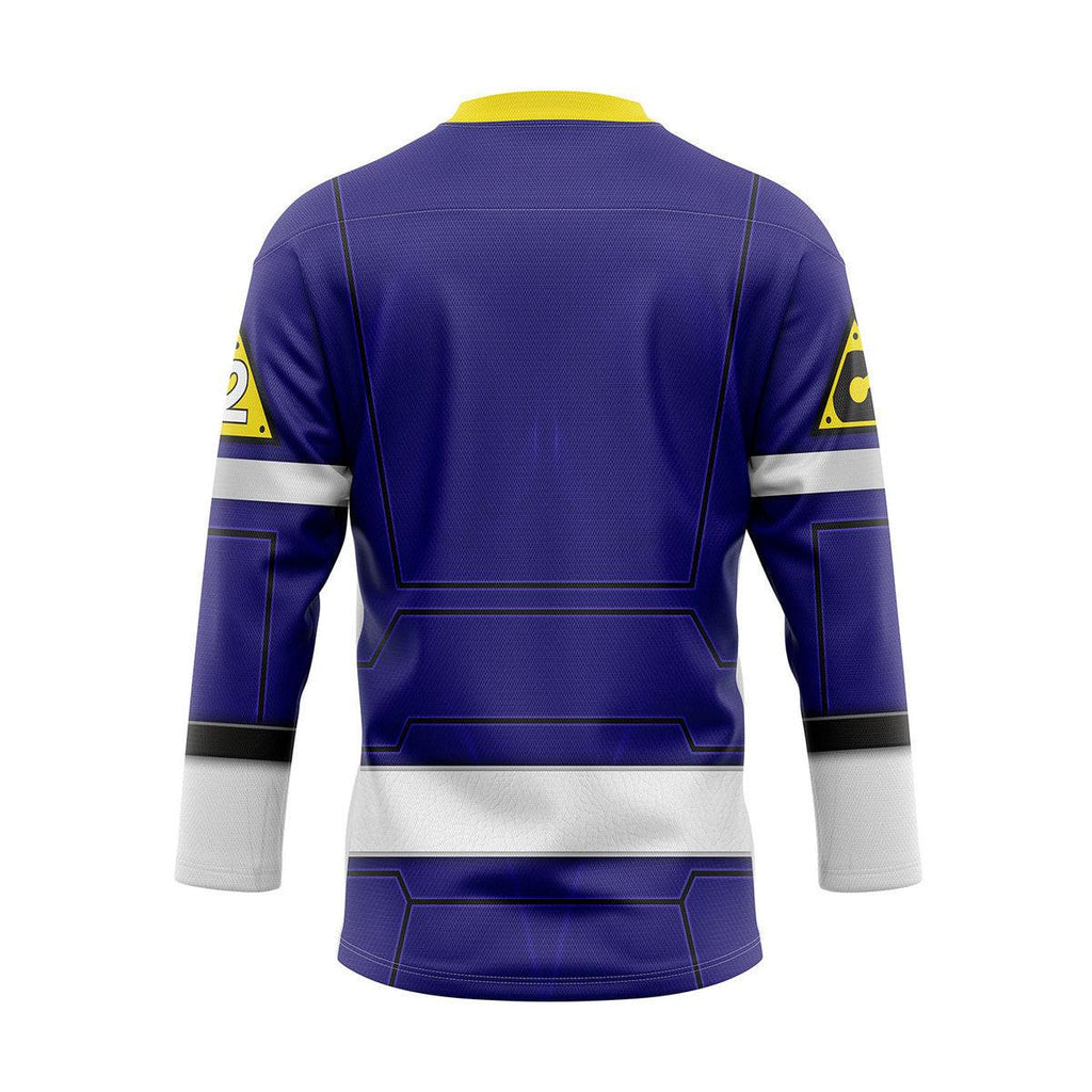  CustomsPig Blue Power Rangers Turbo Hockey Jersey -  CustomsPig.com