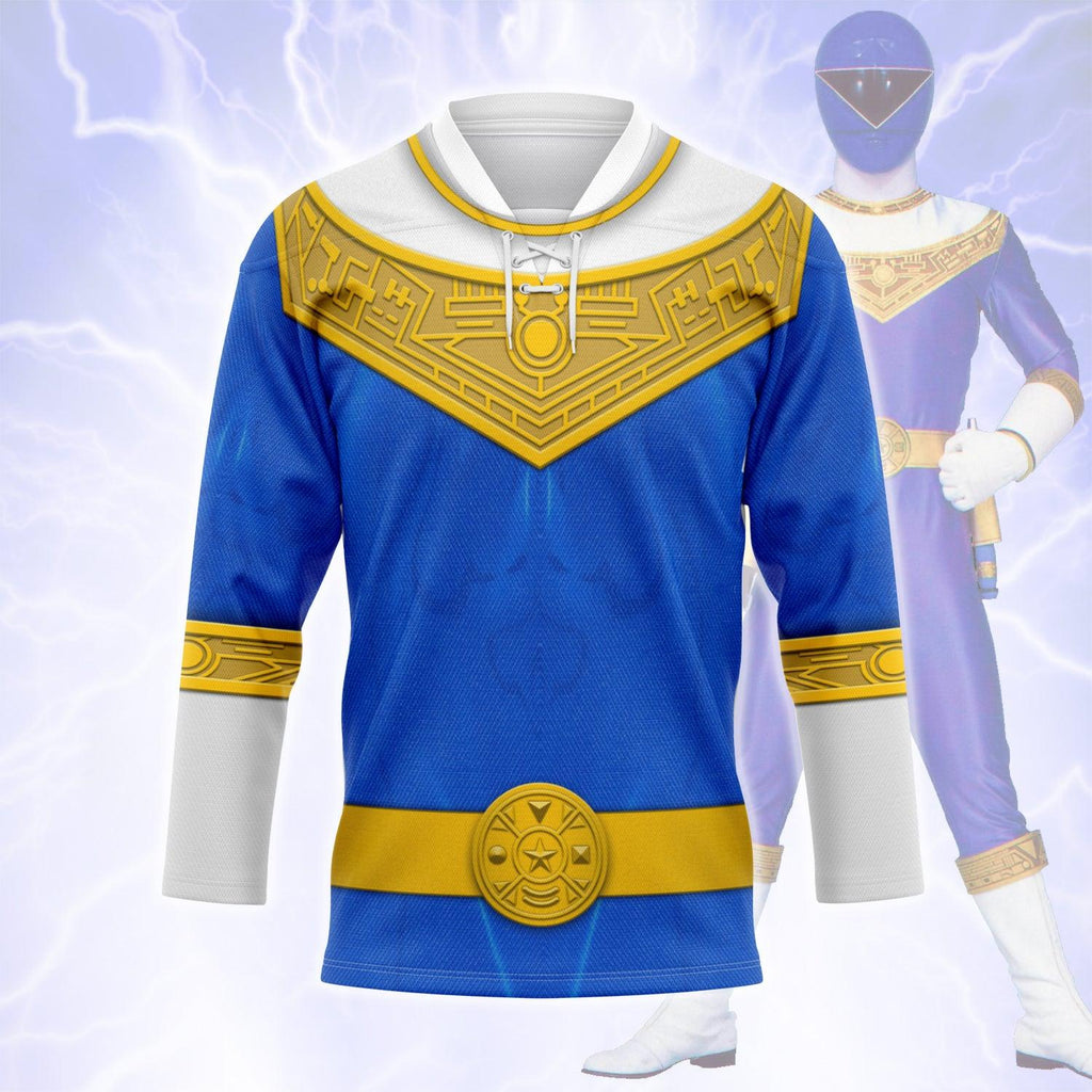  CustomsPig Blue Power Rangers Zeo Hockey Jersey -  CustomsPig.com
